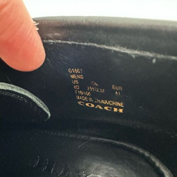 Coach Unisex Cordovan Black Leather Boxing Lace Up Round Toe Boot - Picture 2 of 10